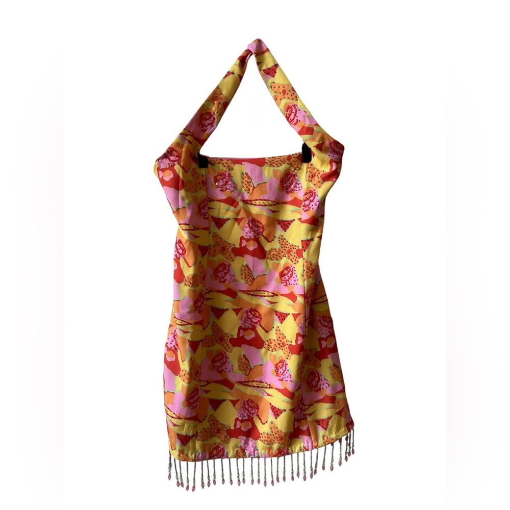 Show Me Your Mumu Samba Mini Dress Beaded Fringe Sequin Size Small